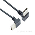 90-Grad-Up/Down/Right/Links-Winkel Männlich zum männlichen USB-2.0-Kabel